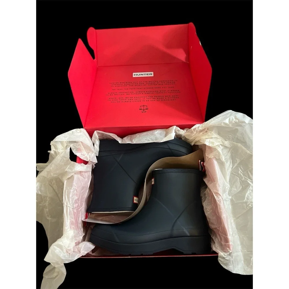 Size 12 - HUNTER M PLAY SHORT BOOT Rain Boots MFS9088RMA Valtameri Blue